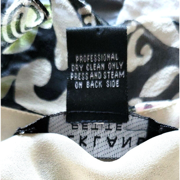 SILKLAND Floral Silk Shear Lined Top With Sequins and Beads Sz PL Petite - Picture 11 of 11